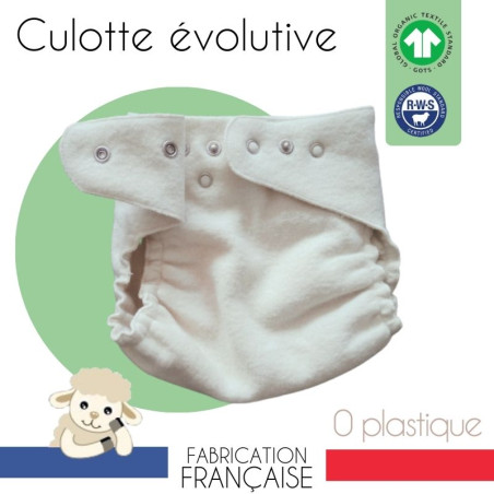 Culotte en laine évolutive pour couches lavables