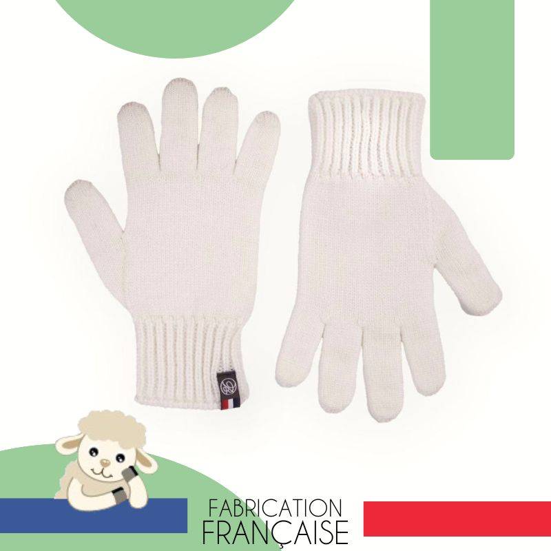 gants enfants en laine mérinos width=