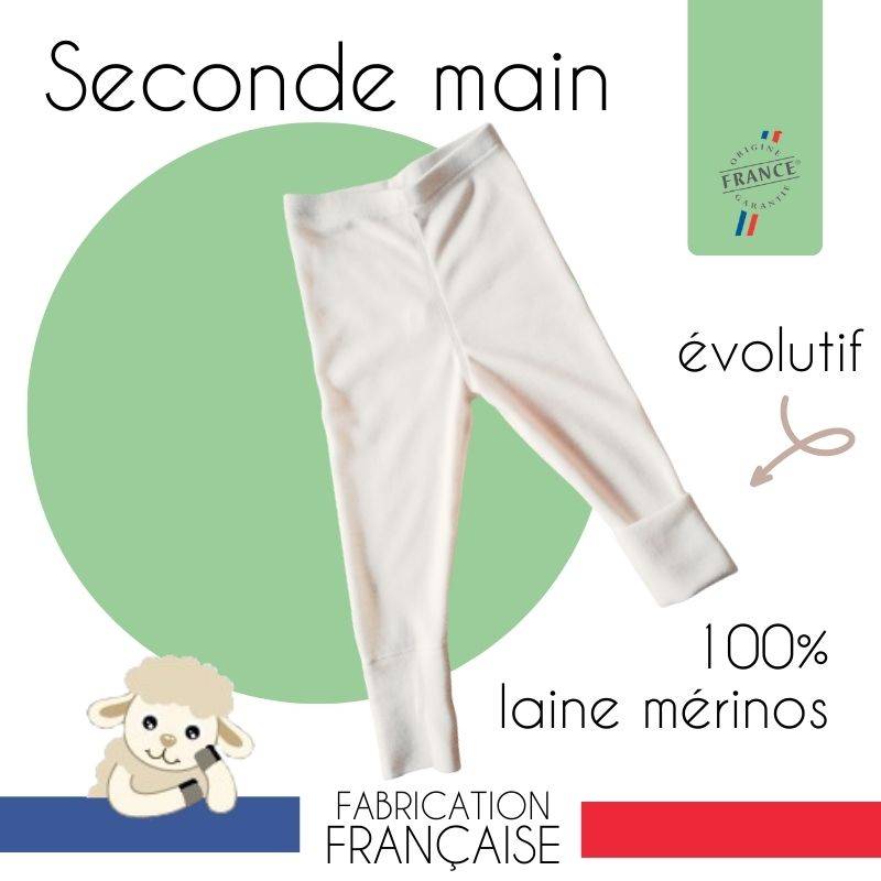pantalon enfant laine mérinos d'occasion width=