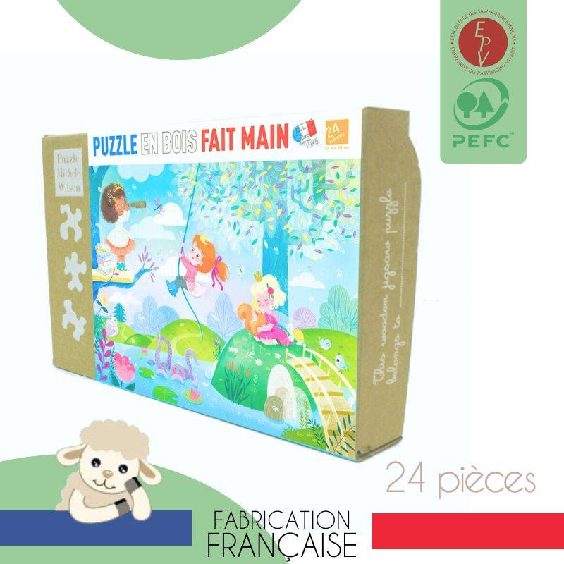 puzzle enfant Princesses en bois made in France width=