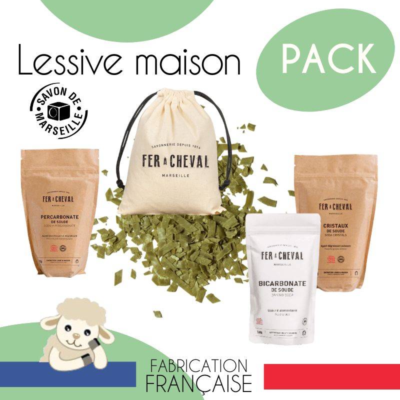 Kit DIY lessive maison Savon de Marseille olive width=