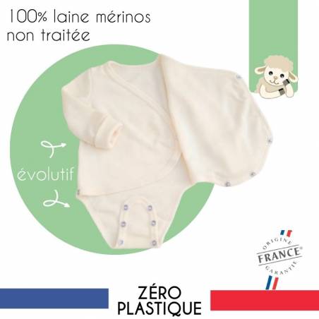 body naissance cache-coeur laine