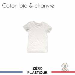 T-shirt bébé enfant chanvre coton bio made in france