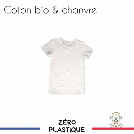 T-shirt bébé enfant chanvre coton bio made in france