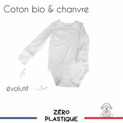 body bébé évolutif made in france chanvre
