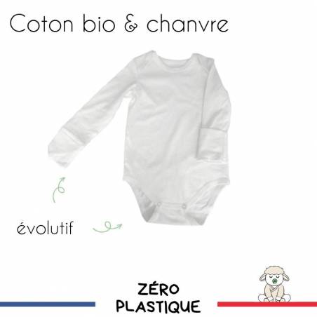 body bébé évolutif made in france chanvre