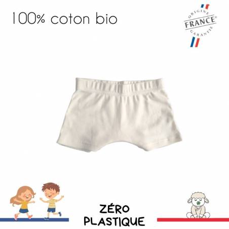 boxer fille garçon 100% coton bio made in france