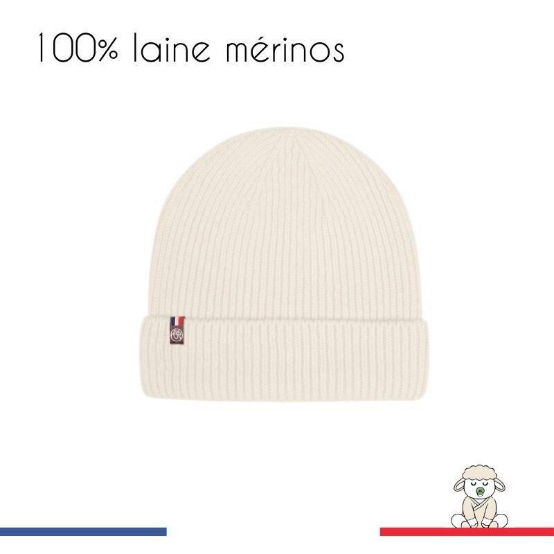 Bonnet adulte laine mérinos width=