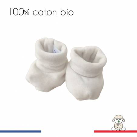 chaussons naissance bébé 100% coton bio made in france