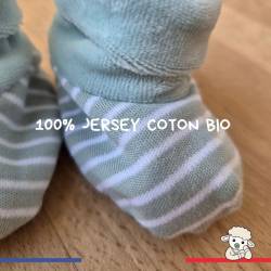 chaussons bébé naissance rayés