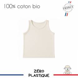 débardeur bébé enfant 100% coton bio made in france