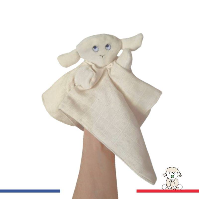 marionette bébé 100% coton bio made in France width=