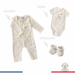 Ensemble bébé naissance 100% coton bio