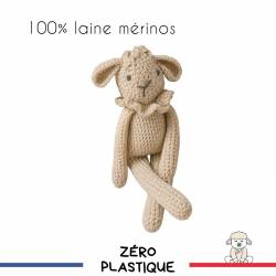 Doudou mouton 100% laine mérinos française
