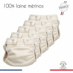 Lot de 5 culottes de protection 100% laine mérinos