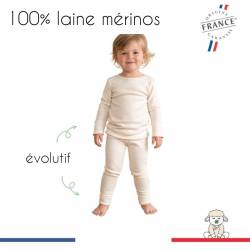 Pyjama enfant évolutif laine mérinos