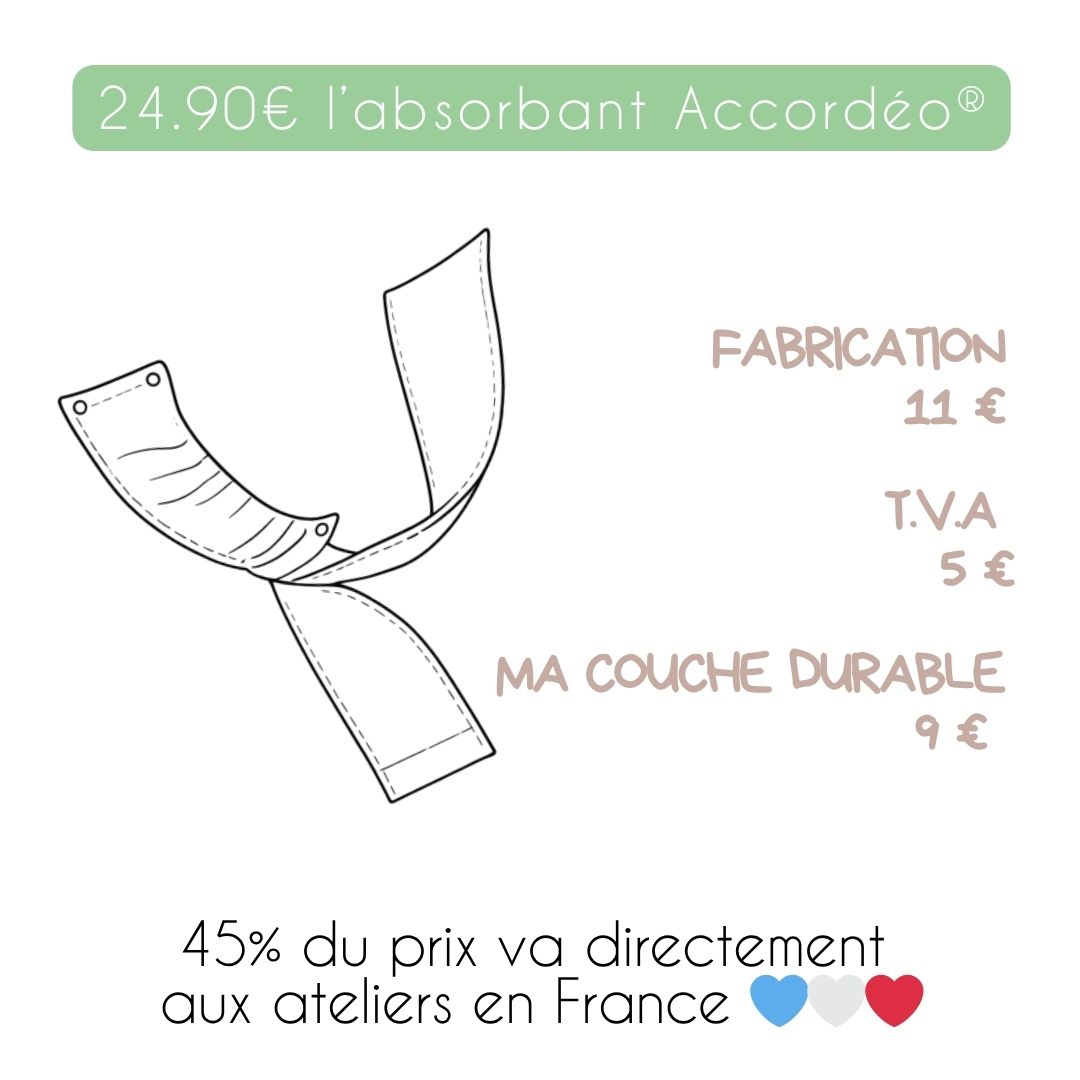 absorbant couche lavable fabriqué en France