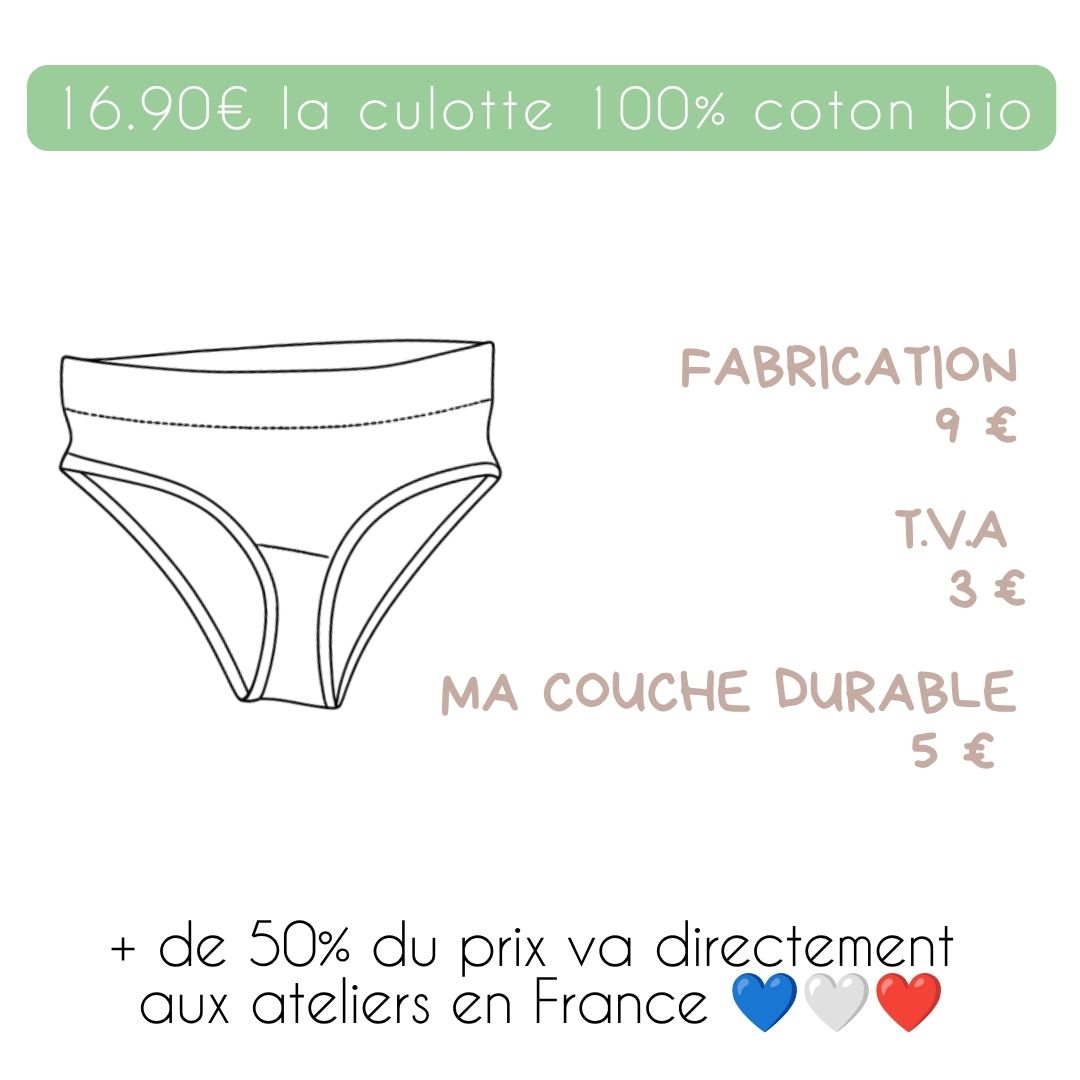 prix culotte coton bio made in france