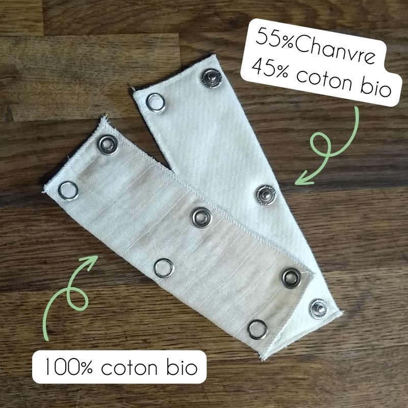 rallonge couche lavable extension chanvre ou coton bio